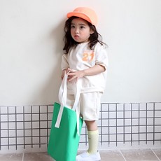 BOOMBOOMKIDS 童款字母印花短袖上衣+短褲套裝 SS9S10