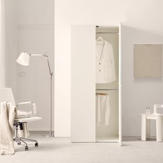 웰퍼니쳐 담우 2단 행거형 800 옷장 방문설치, 크림 아이보리