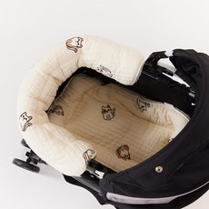 Miminko 寵物貓咪刺繡推車墊 DH4XQ3170, 象牙白, 1個