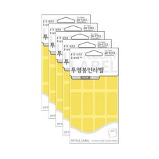 쁘띠팬시 투명봉인라벨 견출지 20-T213, 5개입, 5개