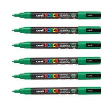 포스카 컬러마커 PC-3M GREEN, 6개, 1색