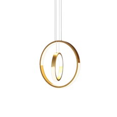 WONHA 餐桌燈室內吊燈雙環 LED 40W Jubaek, 金子
