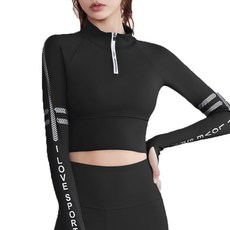 MarketA 女款高爾夫半高領半拉鍊長袖T恤