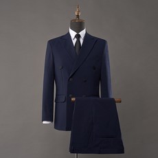 NSD 男士大尺碼四季雙排扣西裝外套長褲套裝