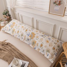 Allode 撞色設計長抱枕套, NO 01 向日葵