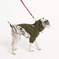 니즈더펫 강아지옷 아노락 바람막이, 카키, 1개