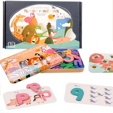 特大字體 寶寶的第一本數字字母配對卡, 媽咪愛