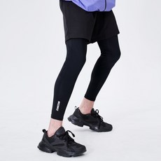 MOZMOZ 男女通用柔軟觸感Logo大尺碼緊身褲