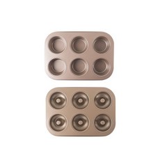 OcheEarths 家用烘焙瑪芬烤盤 + 甜甜圈烤盤組, 1套
