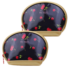 POPO FANCY 水果印花半月形零錢包 2入