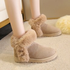 女款絨毛柔軟刷絨雪靴