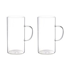 Samho Glass 耐熱玻璃咖啡廳手把玻璃馬克杯 680ml mug cup-6, 單一顏色, 2個