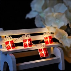 Lovely Farm 聖誕LED派對20燈裝飾燈串, 禮物盒, 1個