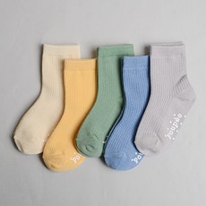 GGOMZI 孩童抗紋中筒襪 5雙