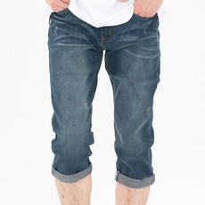 To The Ocean男款切線亮點7分丹寧褲