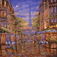 PIPO DIY 風景畫繪畫套組 40 x 50 cm, 巴黎風景(B668), 1個