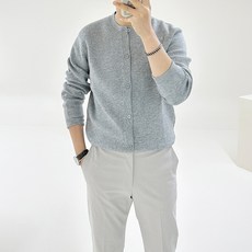 Adore Classic 男款Doer圓領無領鈕扣針織開襟衫