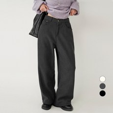 코튼클로젯 여성용 코듀로이 기모 골덴바지 롱기장 와이드 팬츠