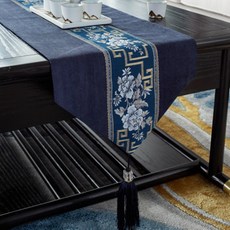 Daily Needs 高級現代簡約桌旗, 海軍藍, 33 x 146 cm, 1個