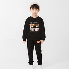 KIDSCREW 兒童款Bear Family刷毛上下衣套裝