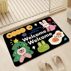 AFAMIC 艾法 橡膠珪藻土防滑軟地墊, 普普塗鴉, 1個