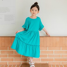 바오밥나무 여아용 캔디 프릴 원피스