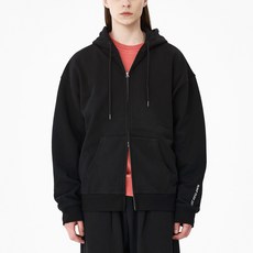 MOZMOZ 重磅毛圈布刷毛袖子刺繡雙向拉鍊外套