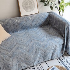 JCP 復古線條圖案沙發套, 淺藍色, 1個