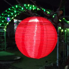 VISANG 太陽能蓮花燈 30cm, 紅色
