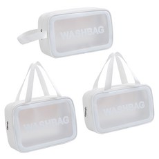 Everhouse 多用途半透明盥洗沐浴包3件組 白色