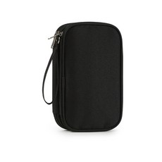 고민고밍 충전기 보조배터리 여행 양면 파우치, 블랙, 1개