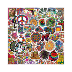 오손 DIY 꾸미기용 사이키델릭 타입 스티커 50종, 05, 1세트