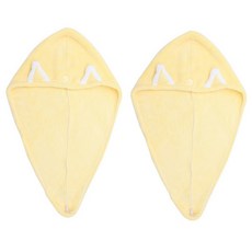 柔軟髮巾 SG24, 黃色的, 2個