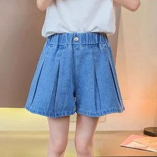 JOYMULTI 女童牛仔鬆緊帶褲裙