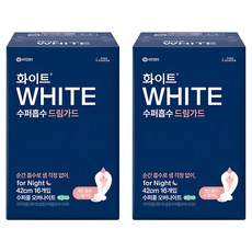 White 超強吸收熟睡防漏超長夜用衛生棉, 16片, 2包, 超長夜用型(42cm)