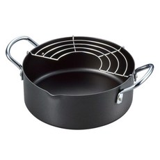 Quasi 日製油炸鍋, 1個, 黑色, 20cm