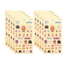 薑餅人王國閃亮裝飾貼紙, 10個, 綠色