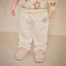 mollimelli 兒童Bebemungchi絲絨羅紋長褲