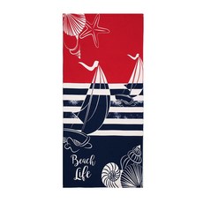超細纖維大尺寸沙灘巾 70 x 150 cm, 帆船, 1個
