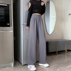 앤드스타일 여성용 얇은소재 찰랑 투턱 뒷밴딩 슬렉스 261019