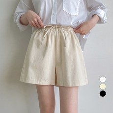 데이템 여성용 밴딩 숏 팬츠