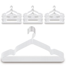 마켓플랜 코팅 옷걸이, 화이트, 100개
