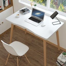 오브민 LPM 원목 800 공부책상 심플테이블, 화이트우드, 2인용