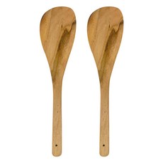 KEEP 티크 우드 라운드 뒤집개, 2개