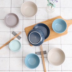 CROWNFORD ENGLAND 雙人陶瓷餐碗14件組, 混色, 1組, 飯碗2入+湯碗2入+小盤2入+中盤2入+大盤2入+筷2雙