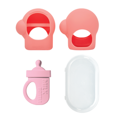 Simtong 固齒器2件組, 玫瑰粉, 粉紅色, 1套, 雙手手套固齒器 + 奶瓶固齒器