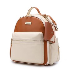 嬰兒用品背包+鑰匙圈包, 棕色