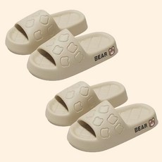 데이소이 말랑말랑 폭신한 베어 거실화, 아이보리, 2개