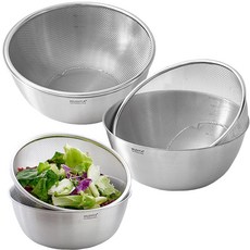 MUDITA 不鏽鋼量杯攪拌盆與篩網6件組, 1組, 銀色