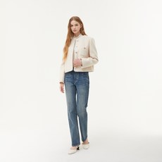 플라스틱아일랜드 여성용 노카라 부클 자켓 PQ4WJ563